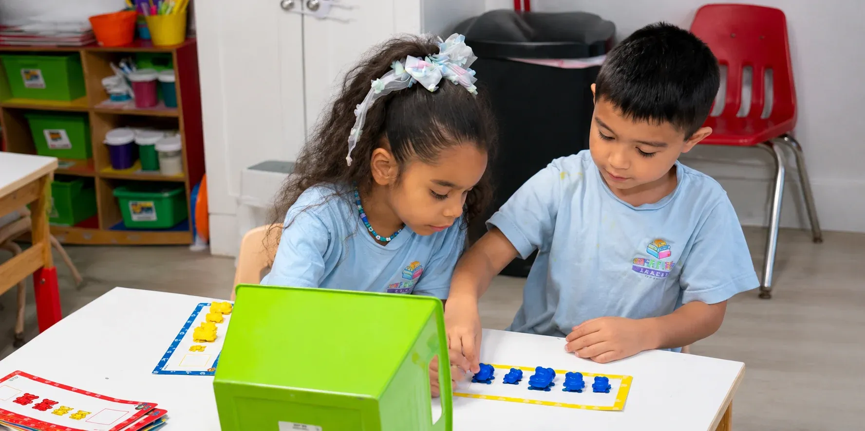 Children learning about community and social studies